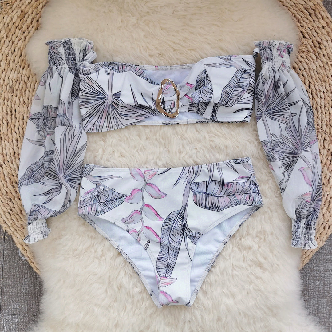 Dame maxikjole med off-shoulder overdel og elastisk taljebånd Stilla