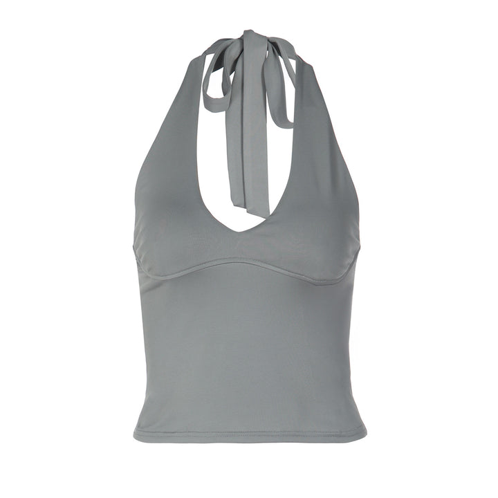 Dame Halterneck Crop-Top Skovae