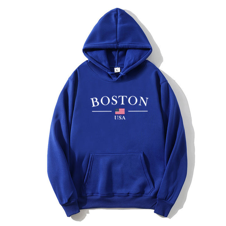 Kvinder hoodie med Boston print Skovae