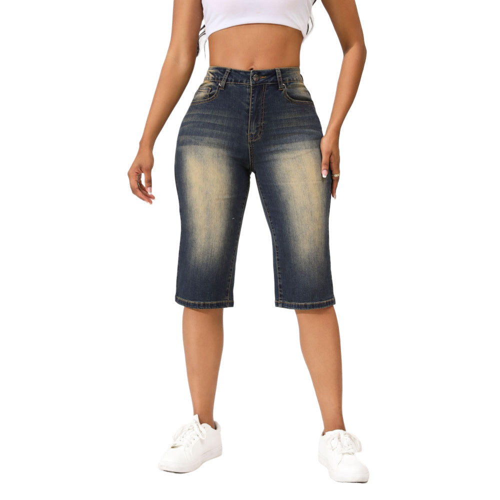 Dame jeans-bukser med høj talje og afslappet pasform Stilla