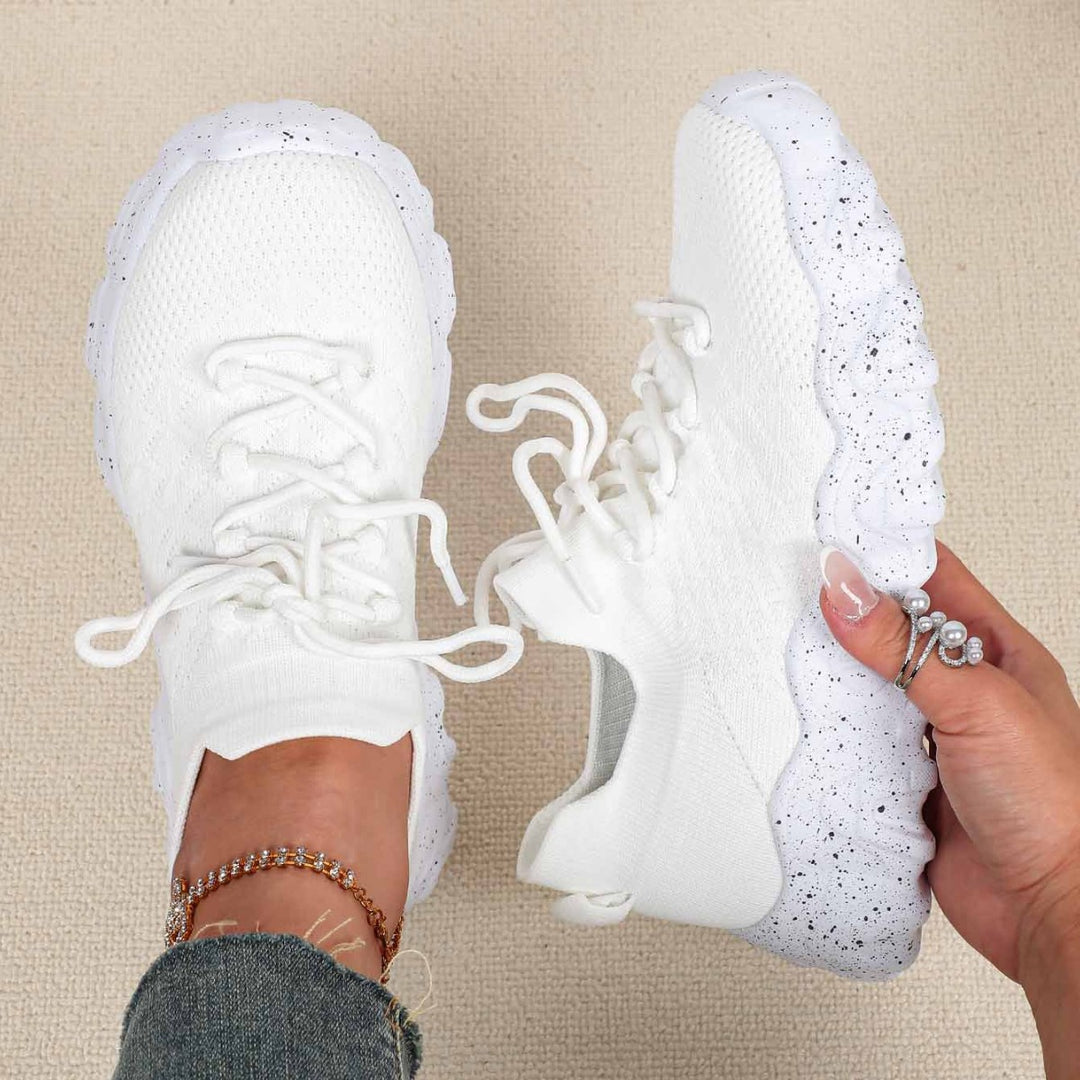 Dame Åndbare Sneakers med elastisk Strik-Obermaterial og fleksibel Såle Stilla