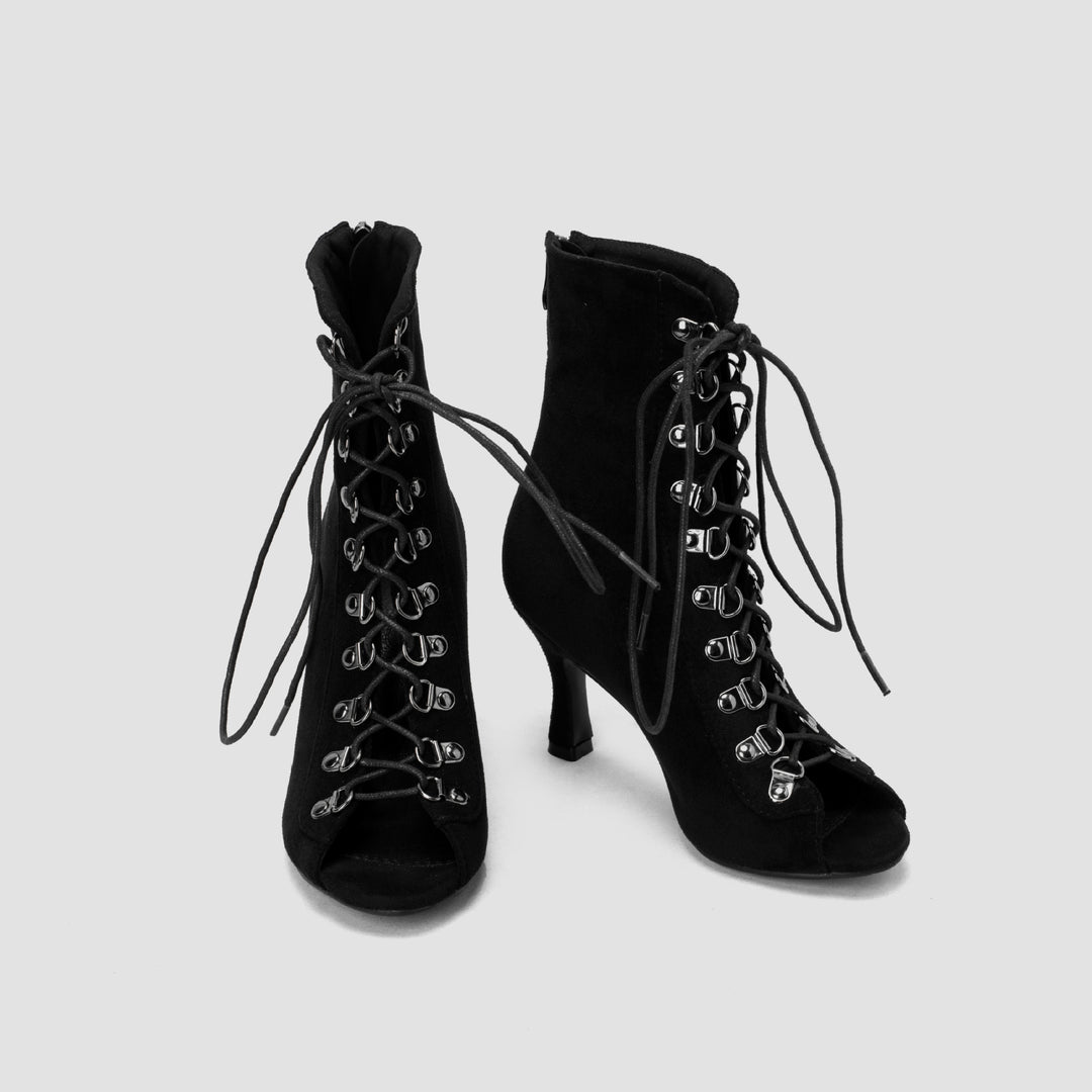 Femme Peep-Toe Snørestøvler Stilla