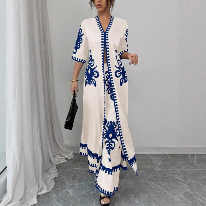 Dame broderet Kaftan-kjole Stilla