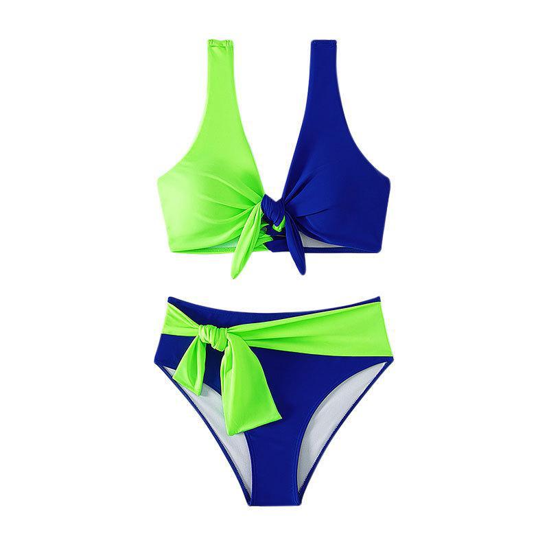 Dame Sporty Farveblok Bikini Sæt Stilla