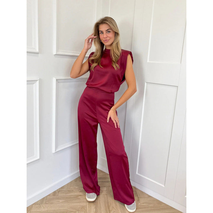 Damer elegant jumpsuit med bredt ben og ærmeløs skæring Stilla