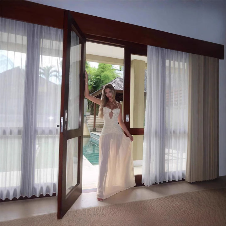 Dame Elegant Maxikjole med raffineret Ruffle-design Stilla