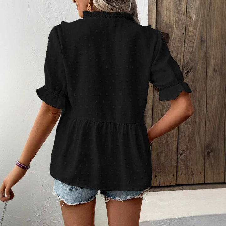 Dame Rynket Bomuldsbluse Stilla