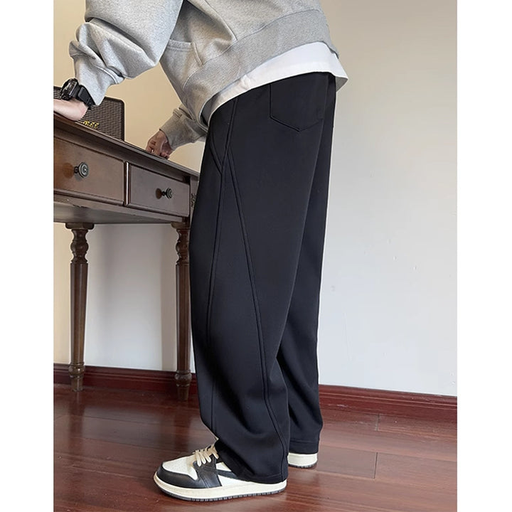 Herre Casual Relaxed Fit Fritidshose med elastisk talje og struktureret design Stilla