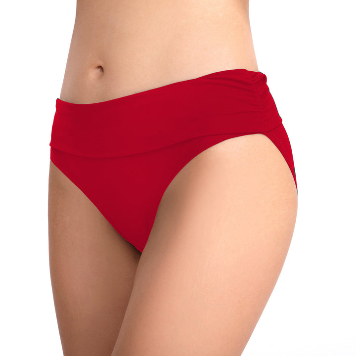 Dame Høj talje Badeshorts med elegant flæseindsats Stilla