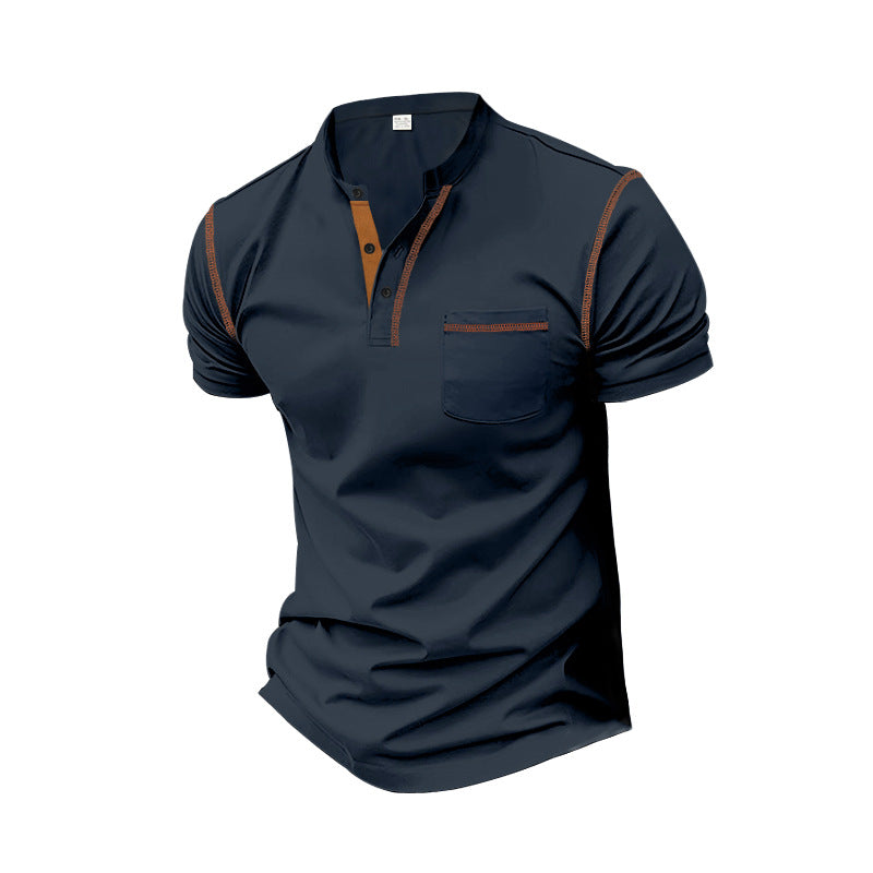 Herren poloshirt med moderne krave og praktiske knapdetaljer Stilla