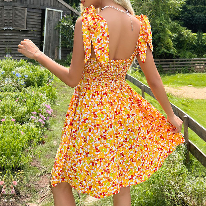 Dame Floral Print Sommerkjole Stilla