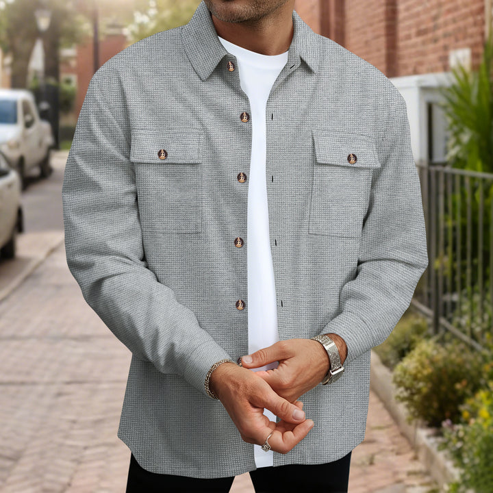 Herrer mode overshirt med praktiske lommer Stilla