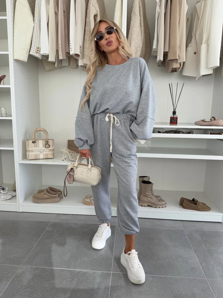Dame behagelig sweatshirt-bukse-kombination Stilla