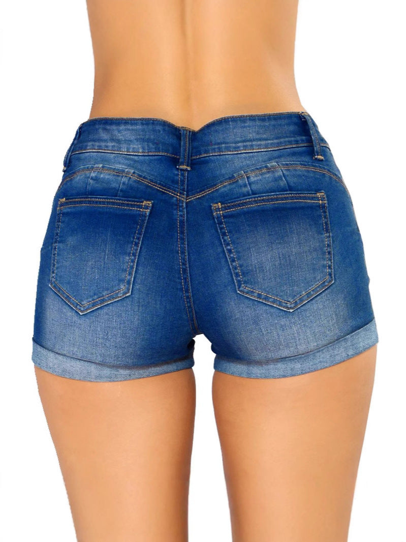 Dame Stilfulde Jeansshorts Stilla