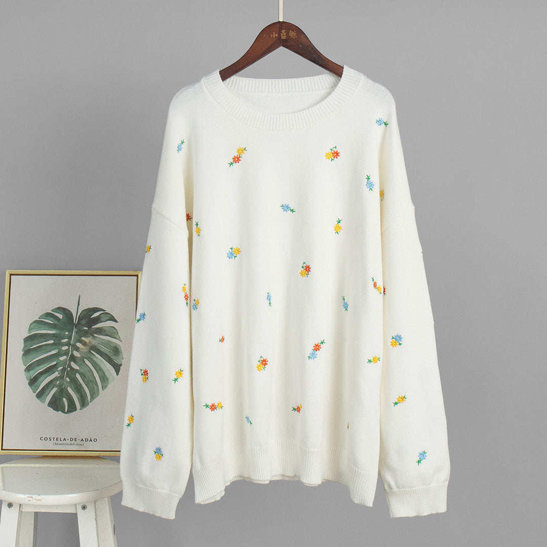 Kvinder blød bomulds cover-up med blomsterdesign og elastisk talje Stilla