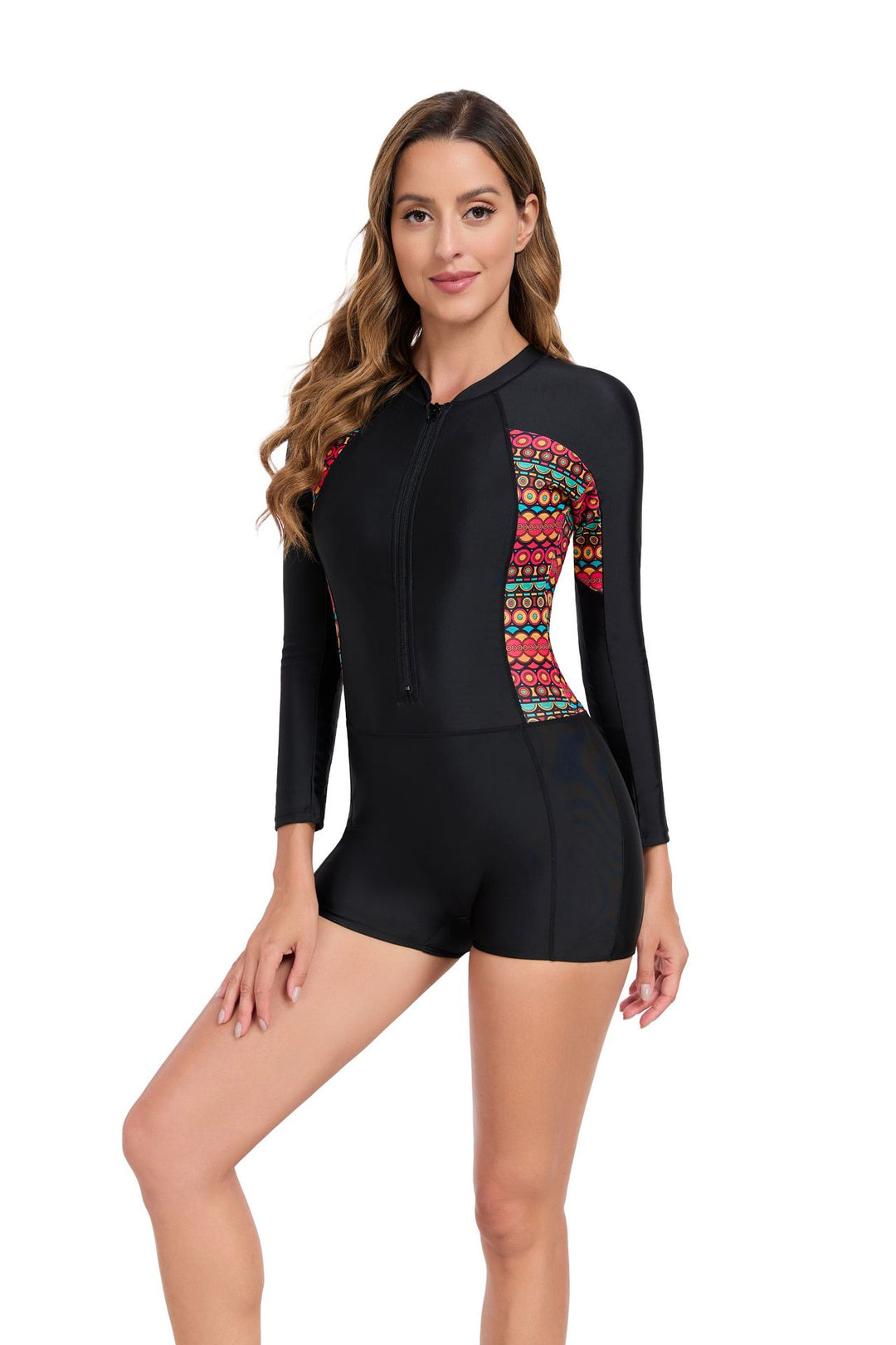 Dame Rashguard-Shorty med UV-beskyttelse og farverige indsatser Stilla