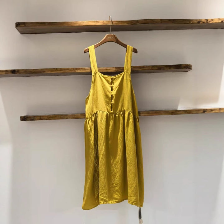 Femme Afslappet Fit Knap-Front Solkjole Stilla