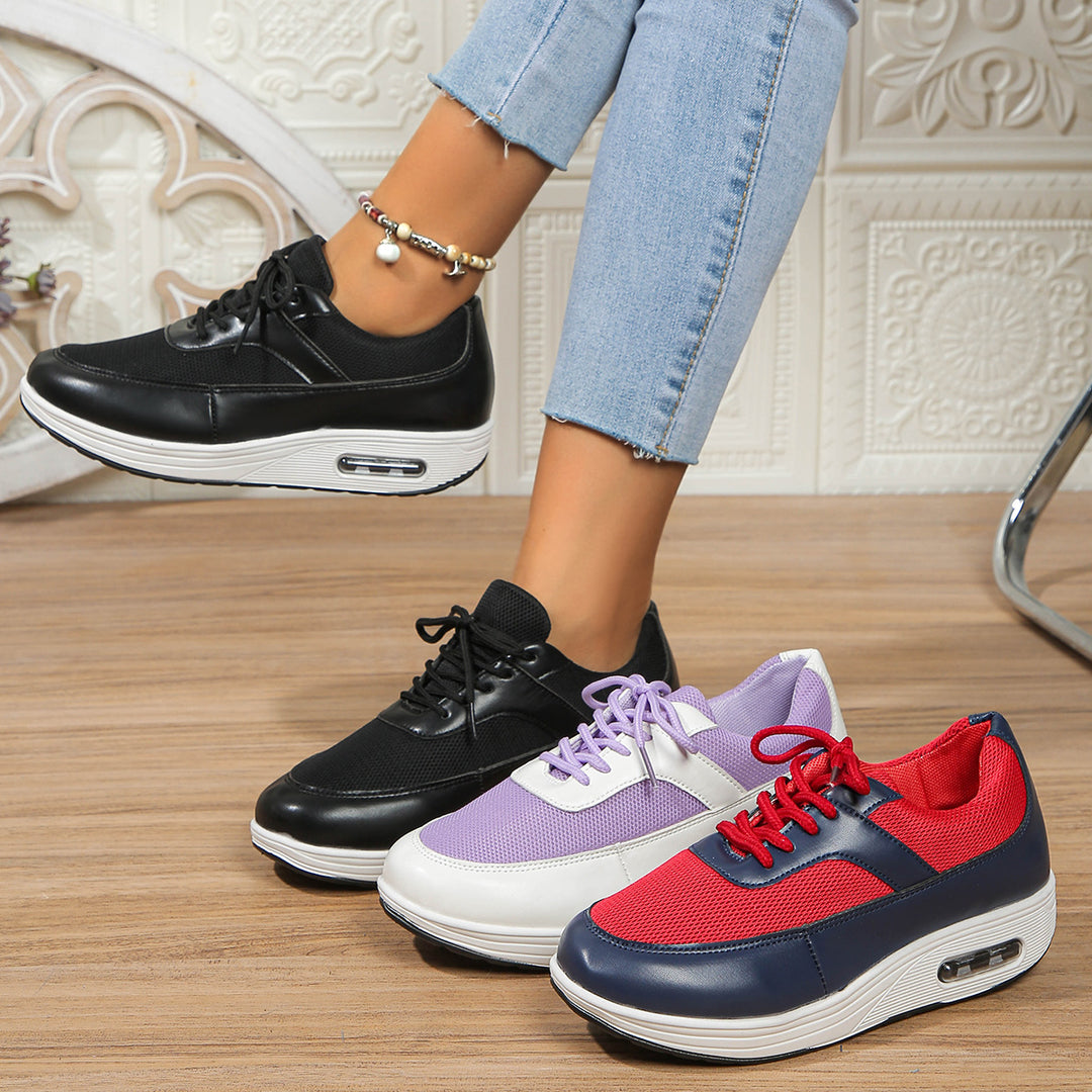 Dame Sporty Sneakers med luftig mesh-overflade og dæmpende sål Stilla