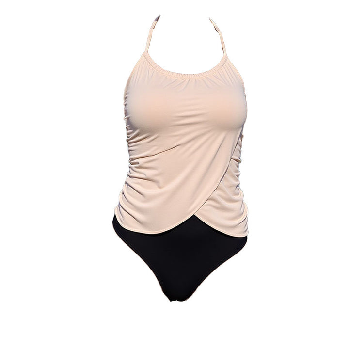 Dame Tankini med moderne folder og flydende top Skovae
