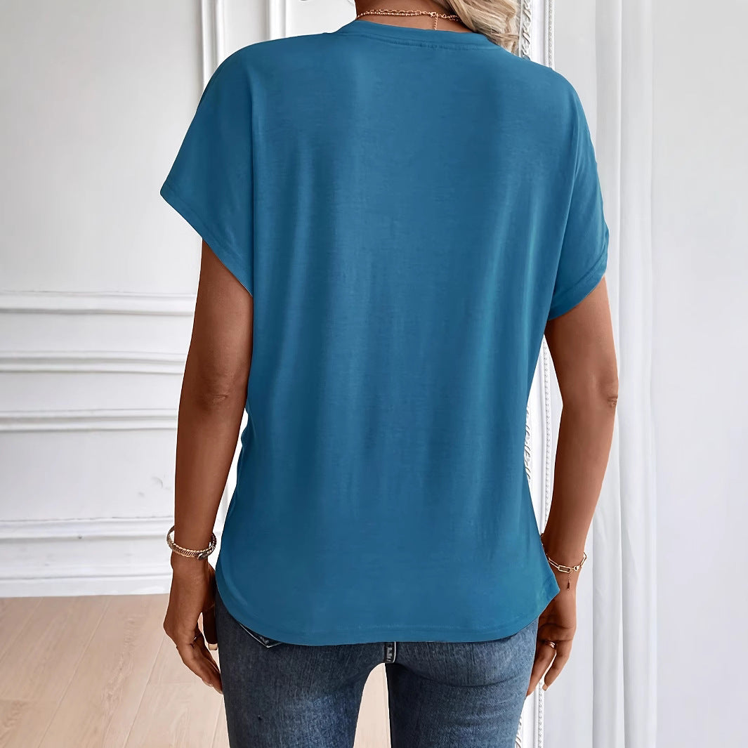 Dame afslappet tunika-shirt med knyttet design Stilla