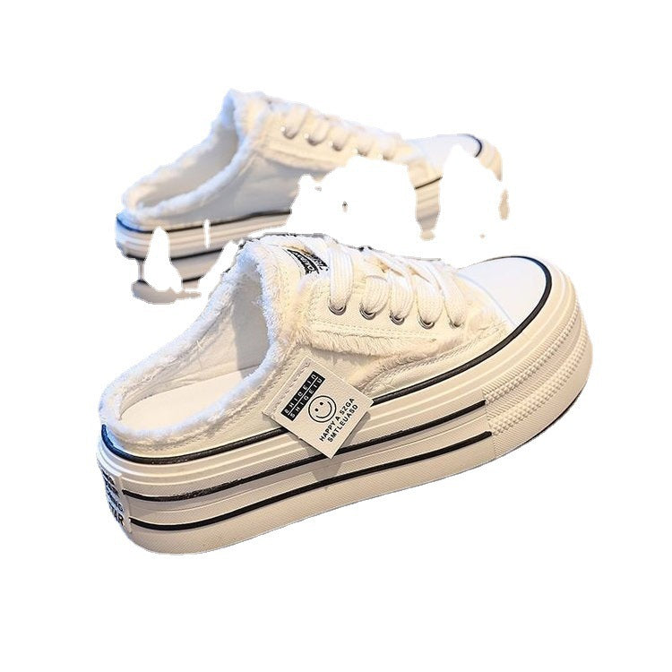 Dame plüsch-plateau-sneakers med skridsikker sål og afslappet design Stilla