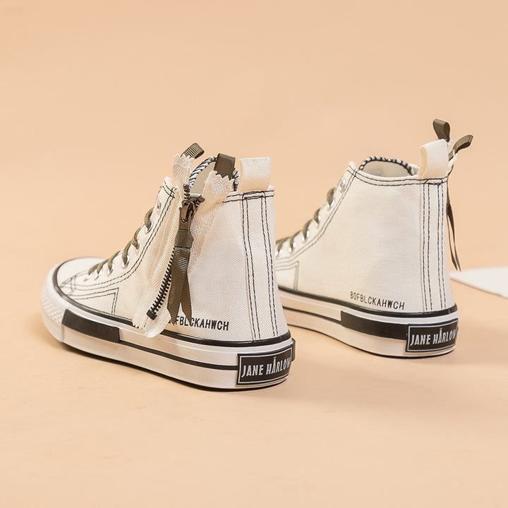 Dame Høje Sneakers med fleksibel lynlås og moderne snit Stilla