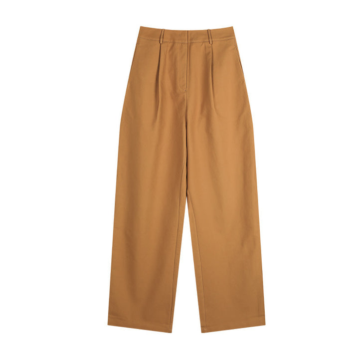 Dame elegant højtaljede culotte med praktiske folder og bredt ben Stilla