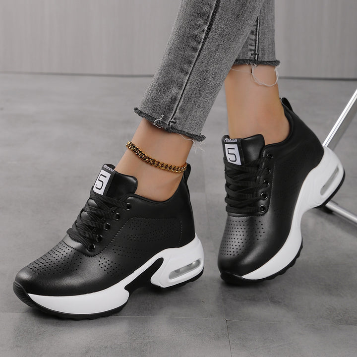 Dame Air-Cushioned Fashion Sneakers med åndbart overmateriale Stilla