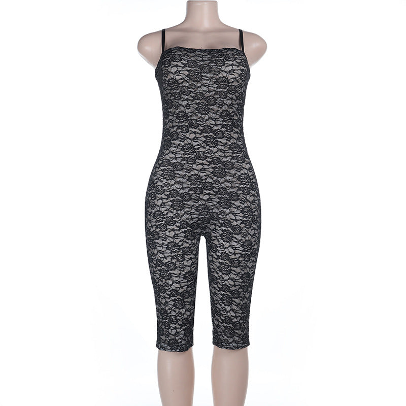 Dame Spids Jumpsuit med figurformende snit og justerbare stropper Skovae