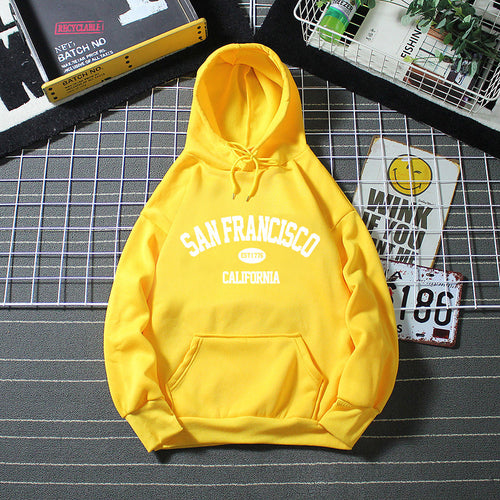 Kvinders hoodie med moderne San Francisco print Skovae