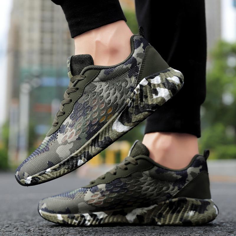 Herrer Stilfulde Camo Sport Sneakers Stilla