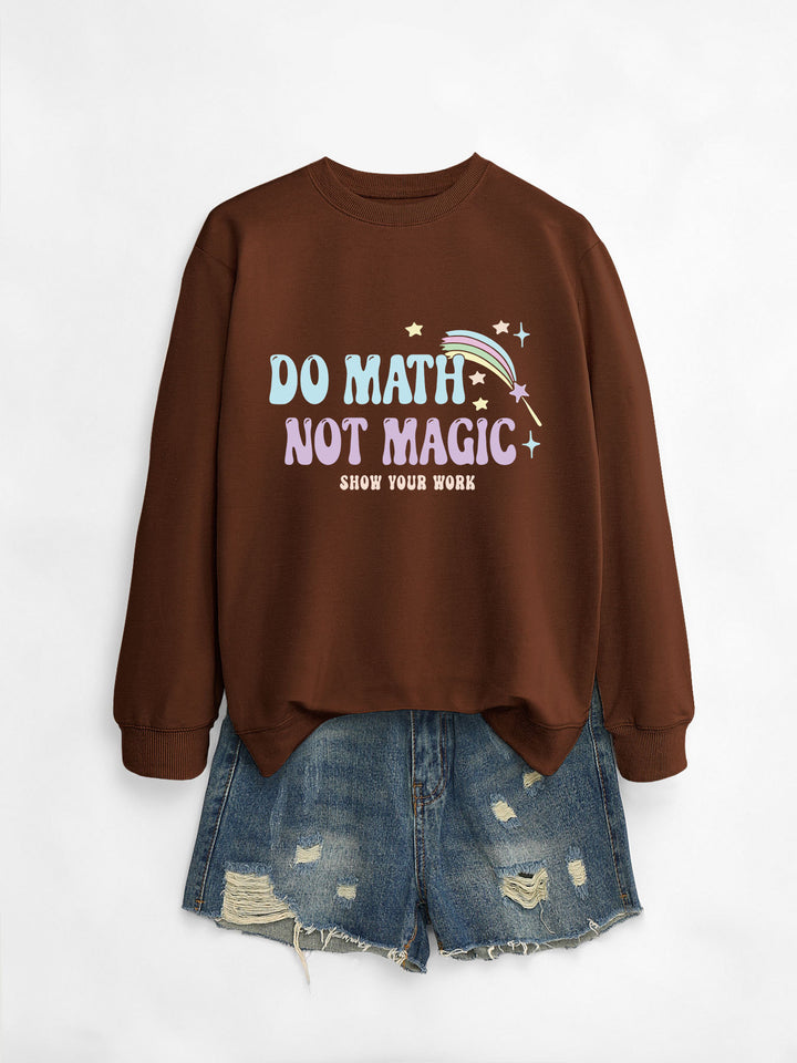 Dame casual sweatshirt med inspirerende matematikmotiv Stilla