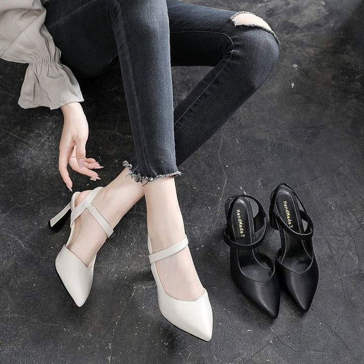 Dame Elegante Slingback-pumps med moderne design og komfortabel blokhæl Stilla