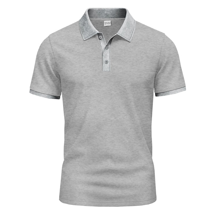 Herre Sporty Poloshirt med fugttransporterende egenskaber og struktureret design Stilla
