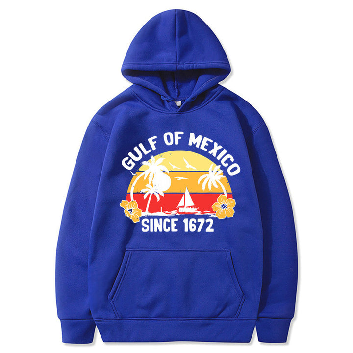 Dame hoodie med kreativt strandmotiver og højkvalitetsstof Skovae