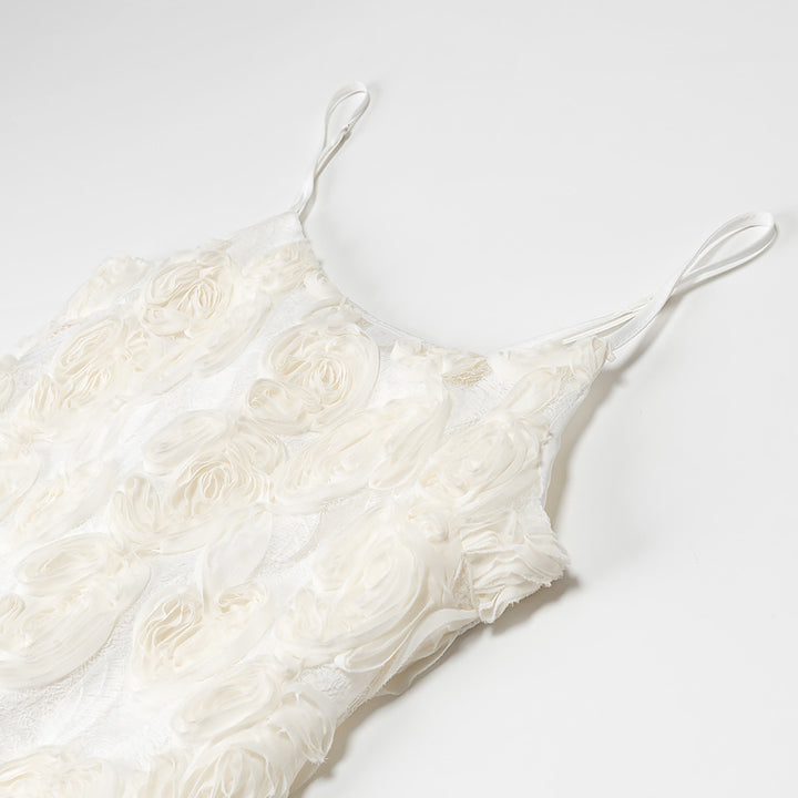 Dame bluse skjorte med blomster 3D-rosenmønster og skinnende kant Stilla