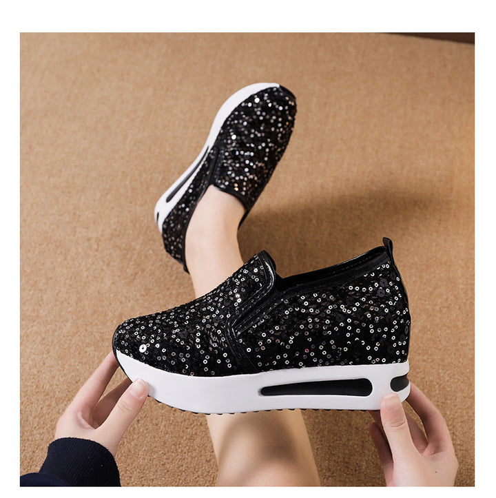 Dame mode og komfortable sneakers med glimmerdetaljer Stilla