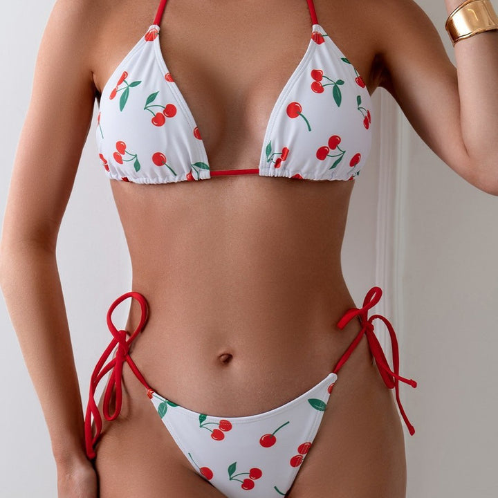Dame Farverig trykt Triangel-Bikini Stilla