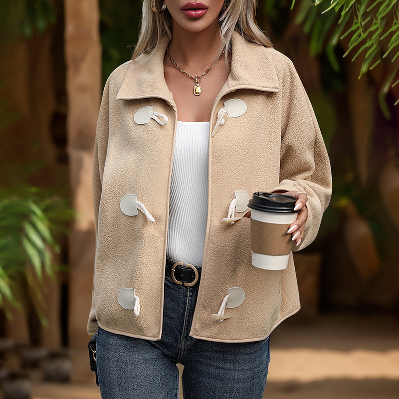 Femme Cozy Fleece Knap-Up Jakke Stilla