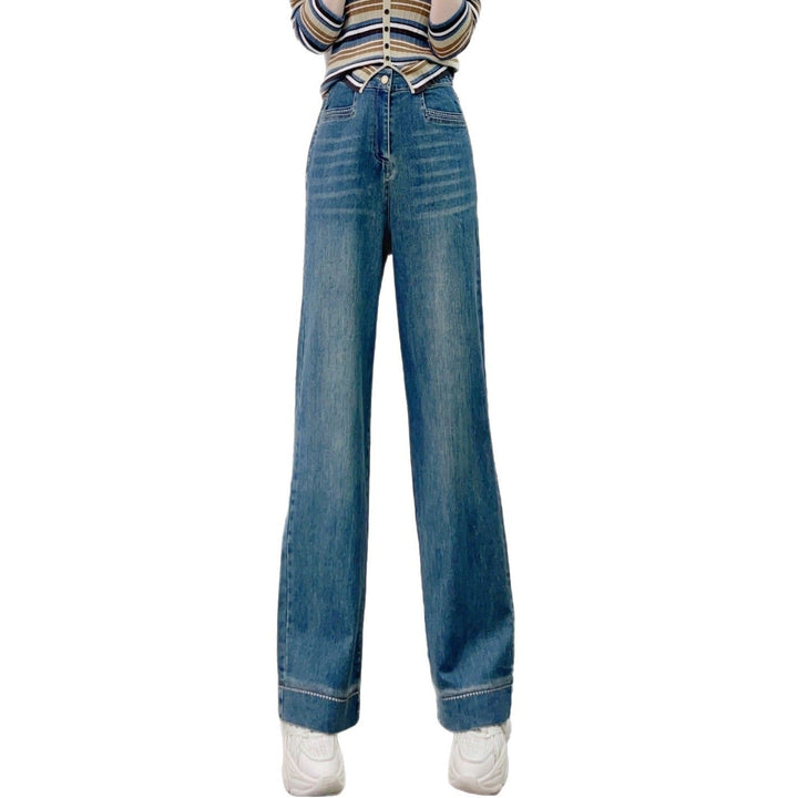 Dame Løse Høj Talje Jeans med afslappet snit og markant design Stilla