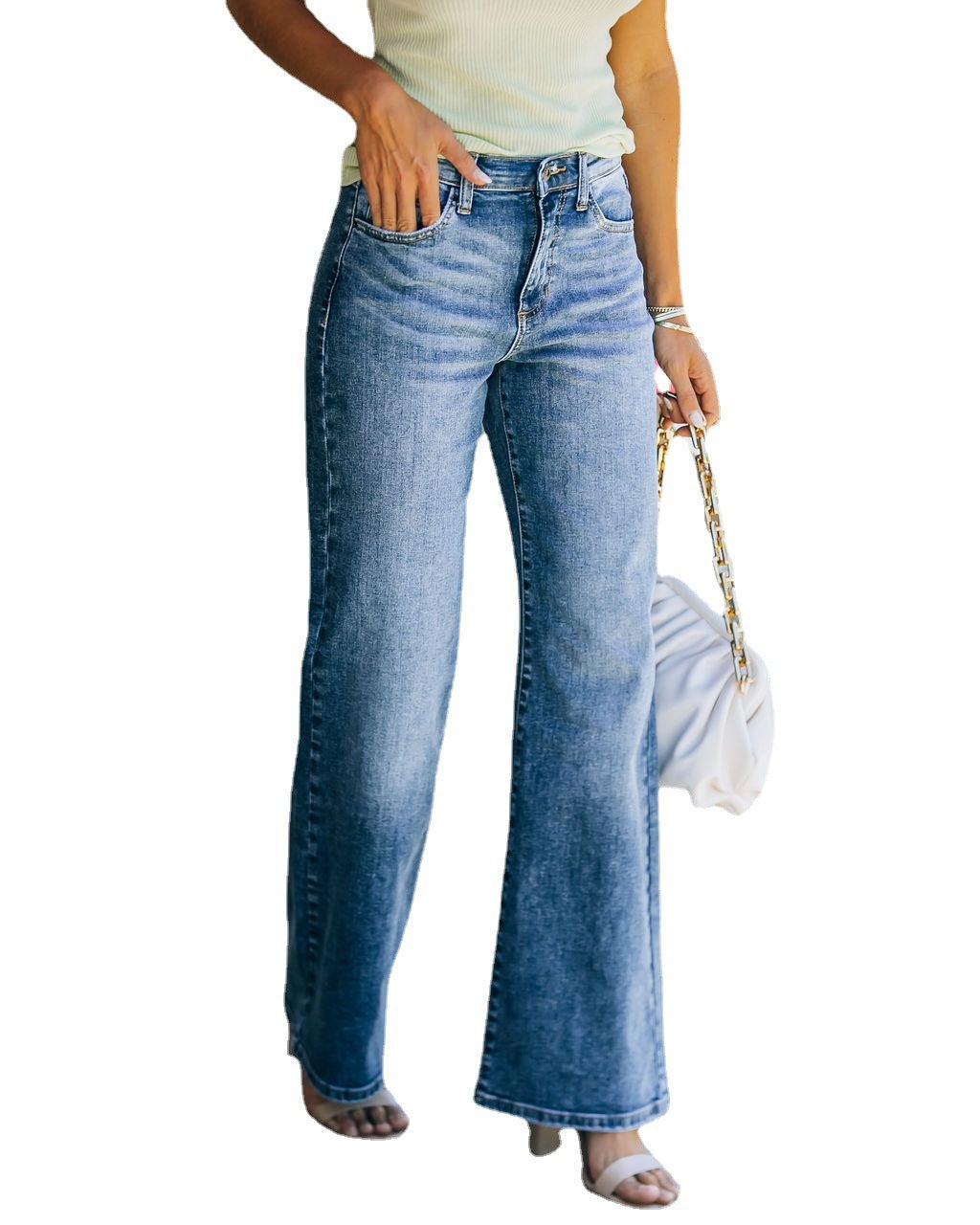 Femme Bred Denim-Bukser Stilla