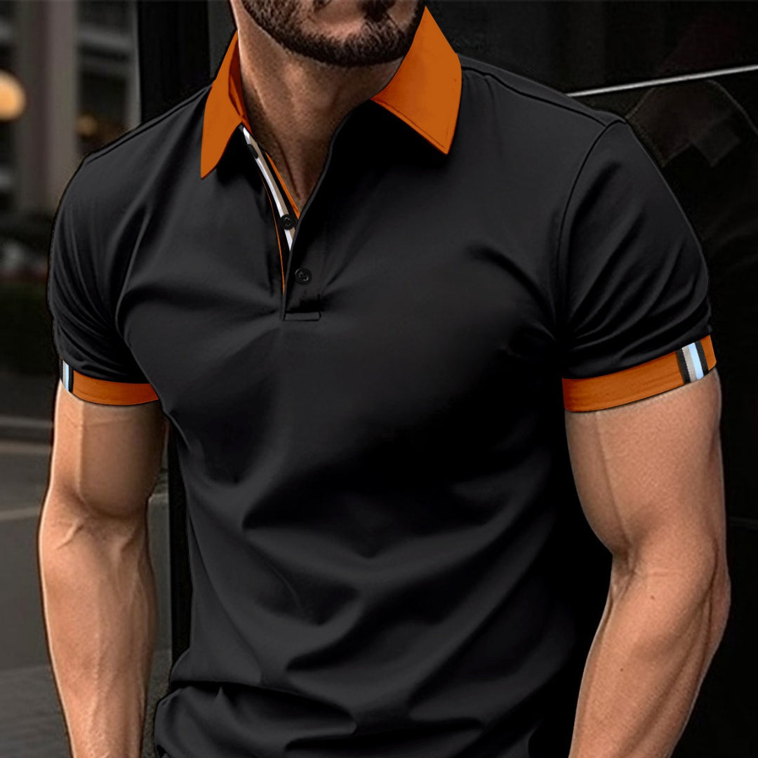 Herrer Performance Poloshirt med kontrastdetaljer Stilla
