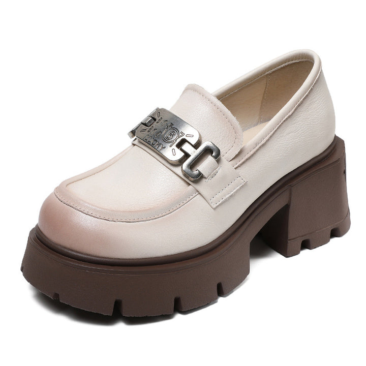 Dame Chunky Hæle Slipper med dekorativt metallisk accent Stilla