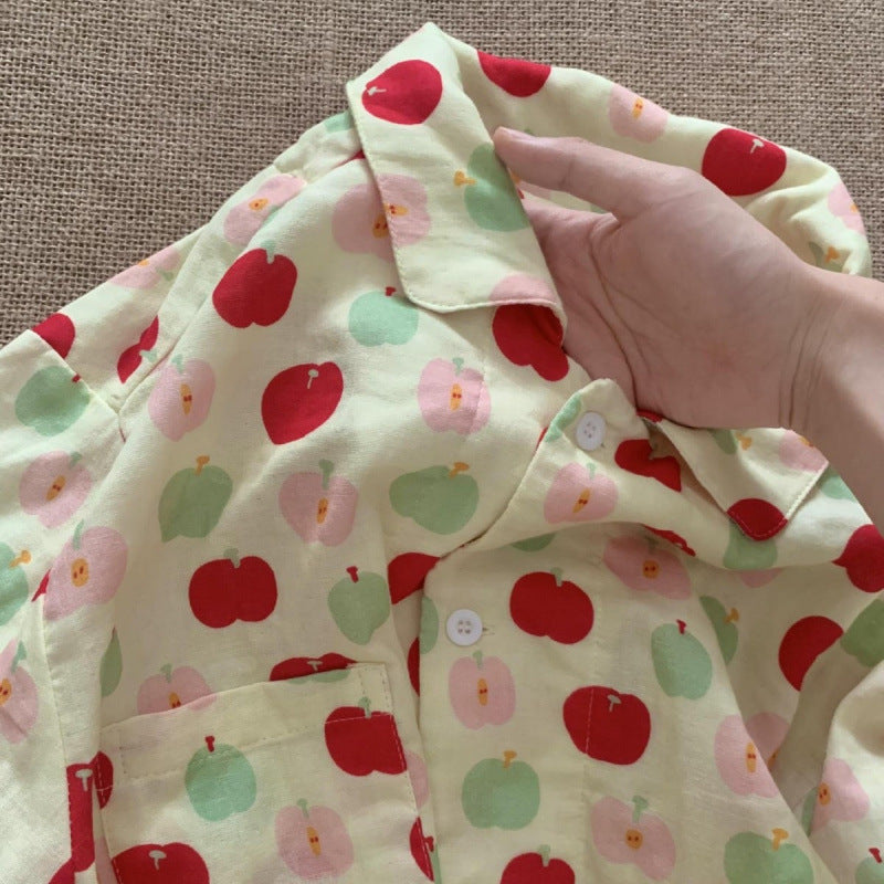 Femme Cozy Trykt Pyjamasæt Stilla