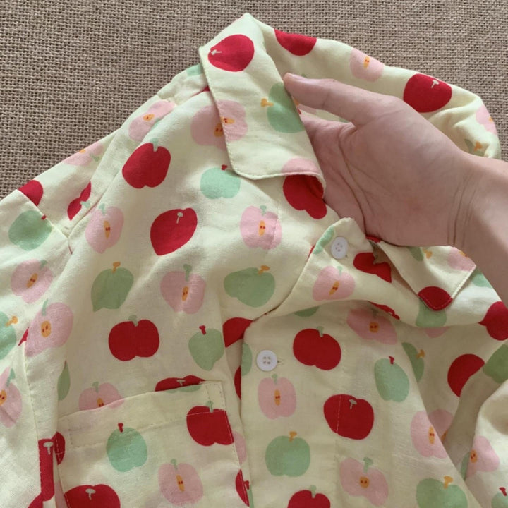 Femme Cozy Trykt Pyjamasæt Stilla