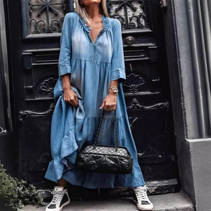 Femme Bohemian Lagdelt Midi Kjole Stilla