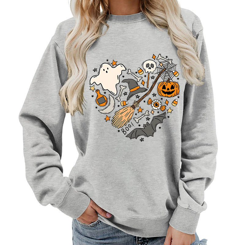 Kvinders Halloween Sweatshirt med Kreativt Design Stilla