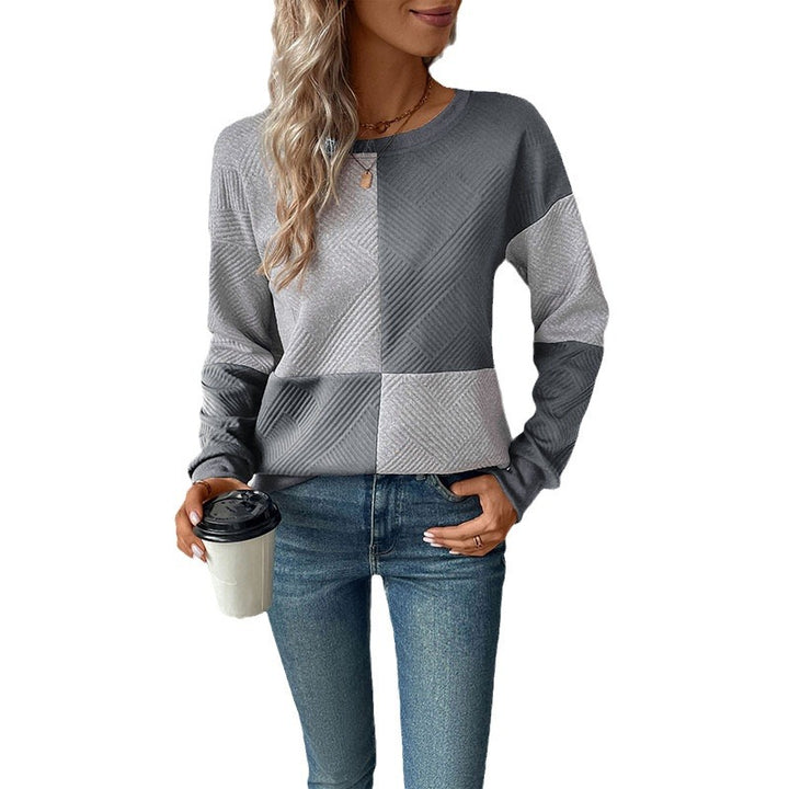 Dame Casual Sweatshirt med moderne geometriske mønstre Stilla