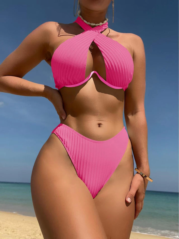 Dame bikini-sæt med innovativt indpakningsdesign og figurformende snit Stilla
