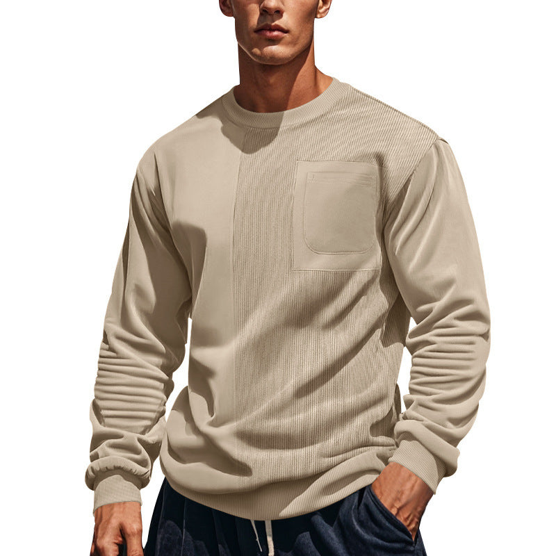 Herrer Stilfuld Sweatshirt med struktureret design og praktisk brystlomme Stilla